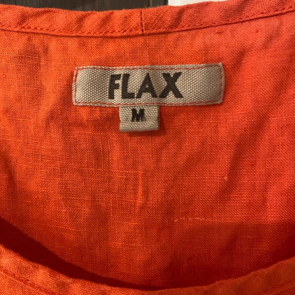 Flax Vibrant Orange Tank Top - Picture 2 of 6